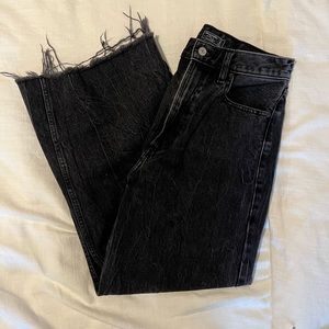 Abercrombie black wide leg jeans